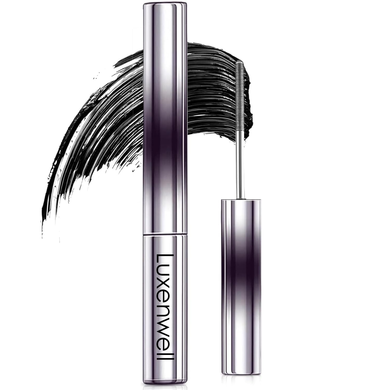 Luxenwell 3D Curling Eyelash Mascara | Lash Extension Safe Makeup Long Lasting Waterproof Iron Mascara For Thickening Softer Fuller Lashes-image-0