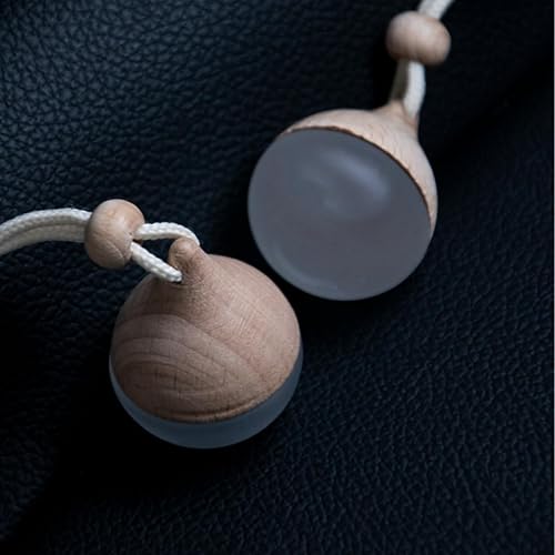 Miniatura 7 de Aromagic Ambientador colgante para automóvil, difusor de fragancia colgante de bambú para automóvil, difusor de aceite esencial, botella colgante de