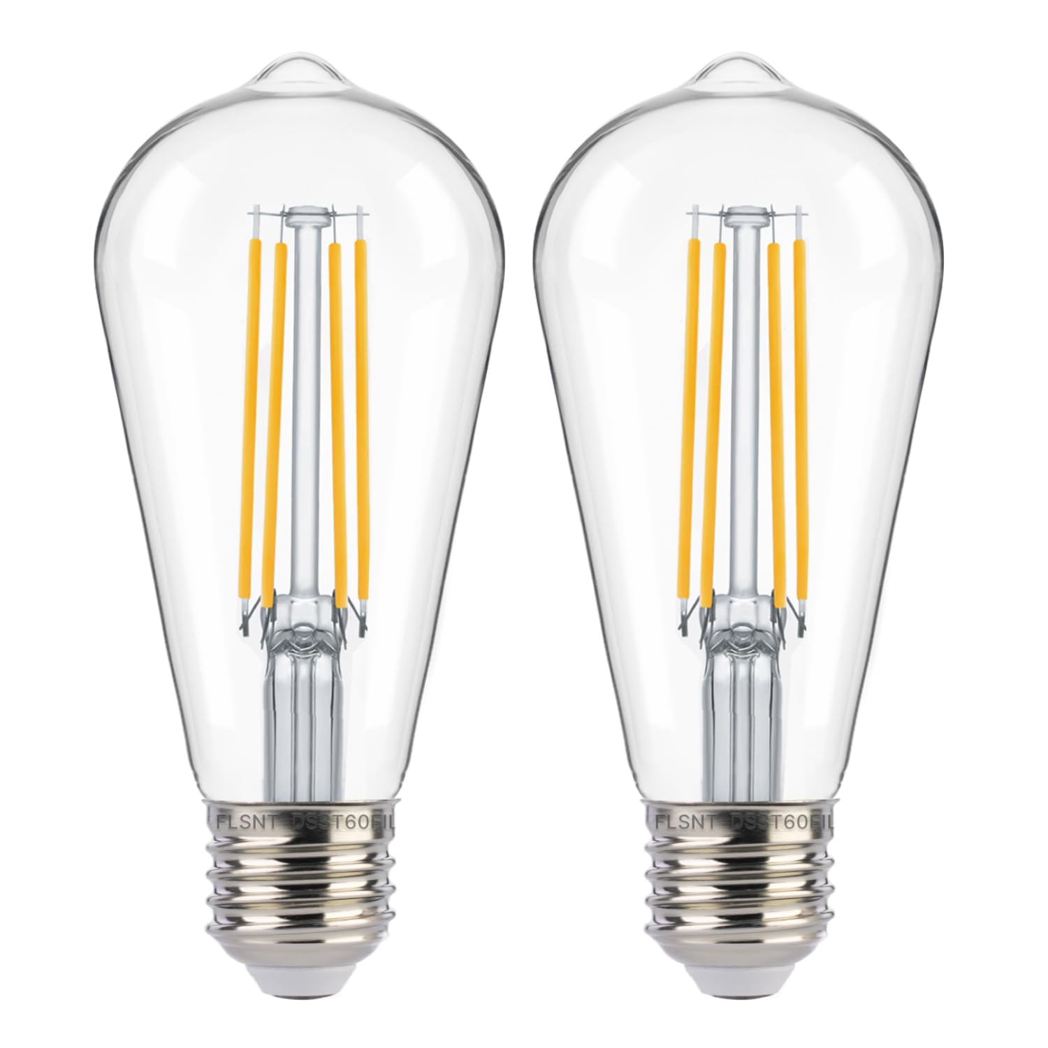 flsnt dusk to dawn outdoor sensor st19 led light bulb, 7w (60w eqv.), 800lm,vintage filament e26 base, auto on/off photocell automatic for energy-efficient outdoor lighting, 3000k warm white, 2 pack