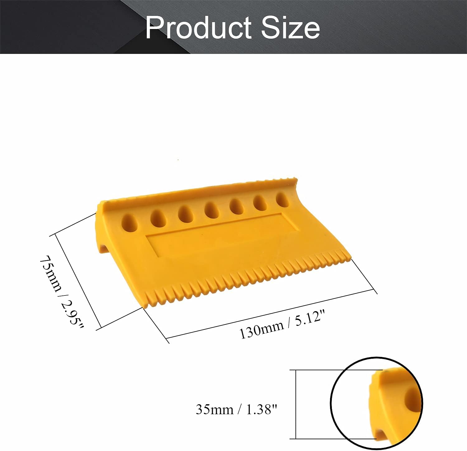 Utoolmart Wood Graining Painting Tool, Art Paint Rubber Wood Graining DIY Tool, for Wall Painting Decoration DIY, MS25 Set, Yellow, 1 Pcs