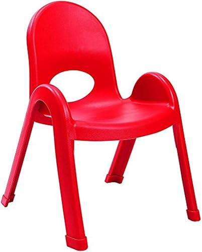 Angeles AB7711PR4 - Juego de 4 sillas apilables de 11 pulgadas (rojo manzana caramelo)