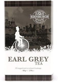 Edinburgh Tea and Coffee Company Earl Grey Tea - 25 Count (Envelope/Tagged), 1.76 Ounce