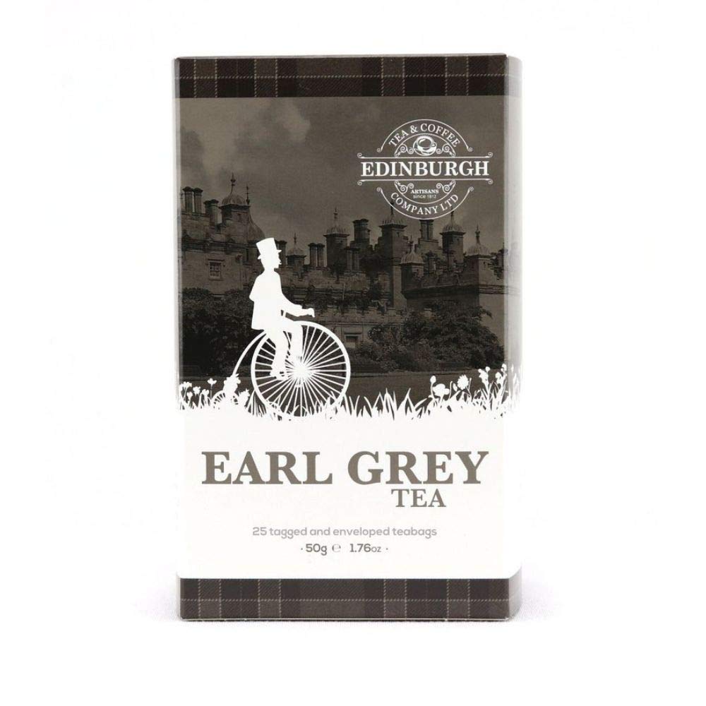 Edinburgh Tea and Coffee Company Earl Grey Tea - 25 Count (Envelope/Tagged), 1.76 Ounce