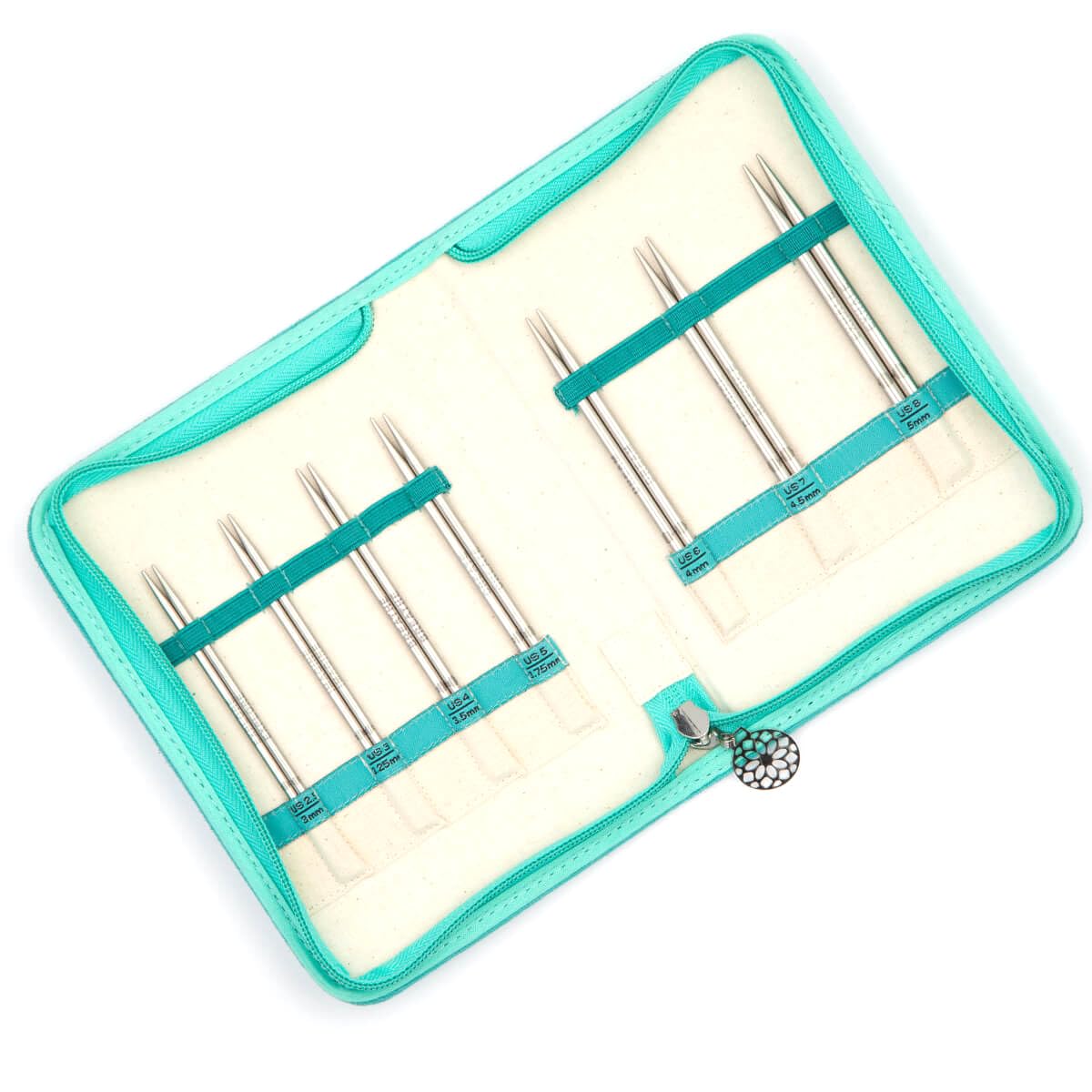 KnitPro The Mindful Collection Hope Interchangeable Needles Set 5" (13cm), Silver, 3.0-5.0mm