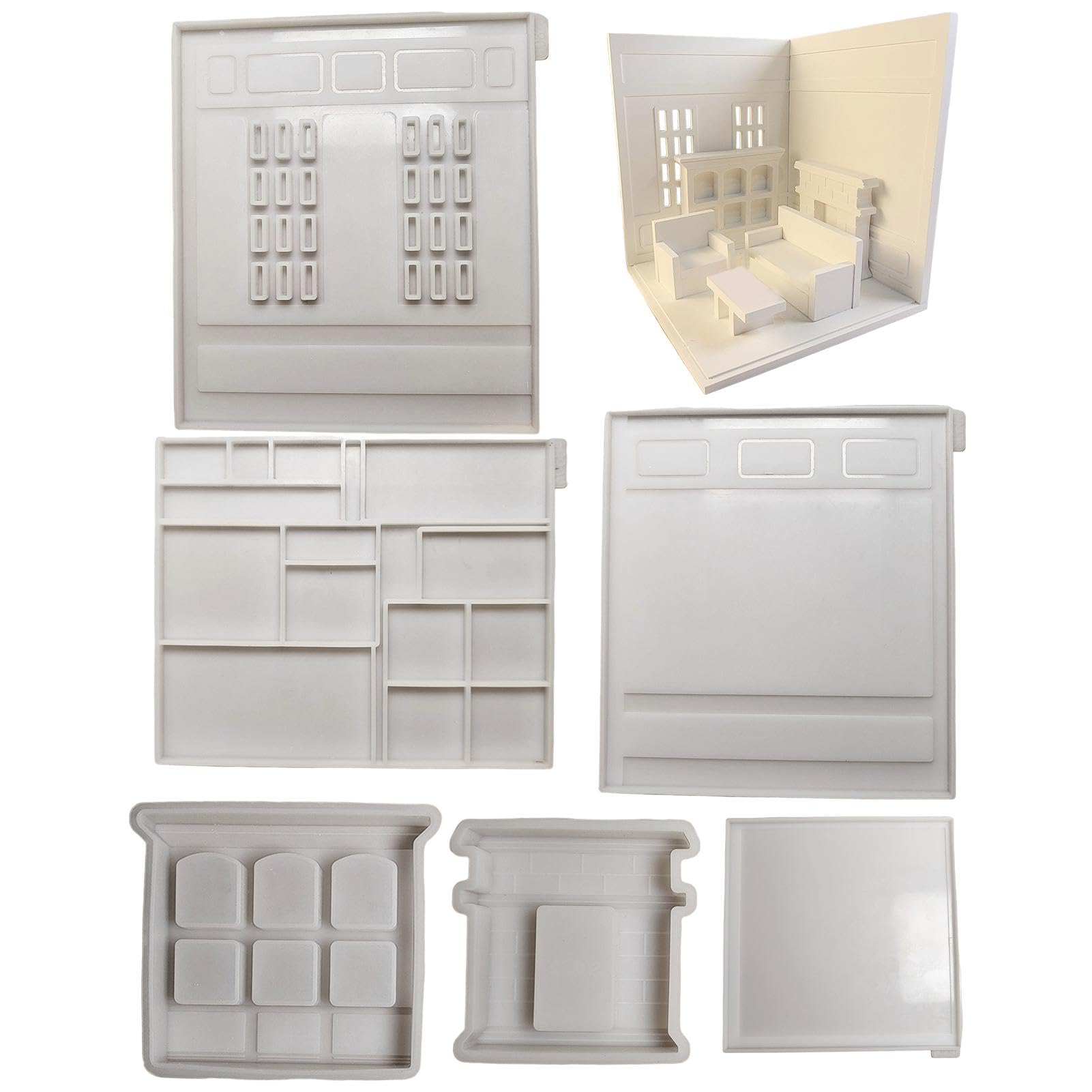 Miniaturowe formy domowe, dekoracyjne formy z żywicy, forma do odlewania żywicy epoksydowej, forma silikonowa do małych pomieszczeń, wszechstronne odlewanie żywicy epoksydowej, łatwe w użyciu,