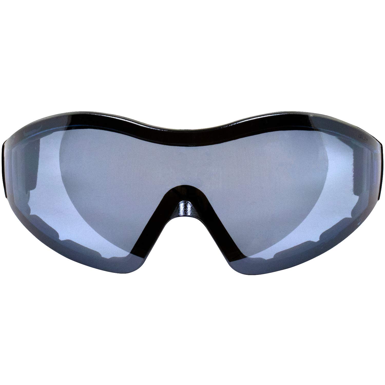 Birdz Eyewear Boogie Black Foam Padded Motorcycle Ski Skydiving Safety Goggles 2 Pairs Black with Clear & Blue Mirror Anti-Fog Lenses