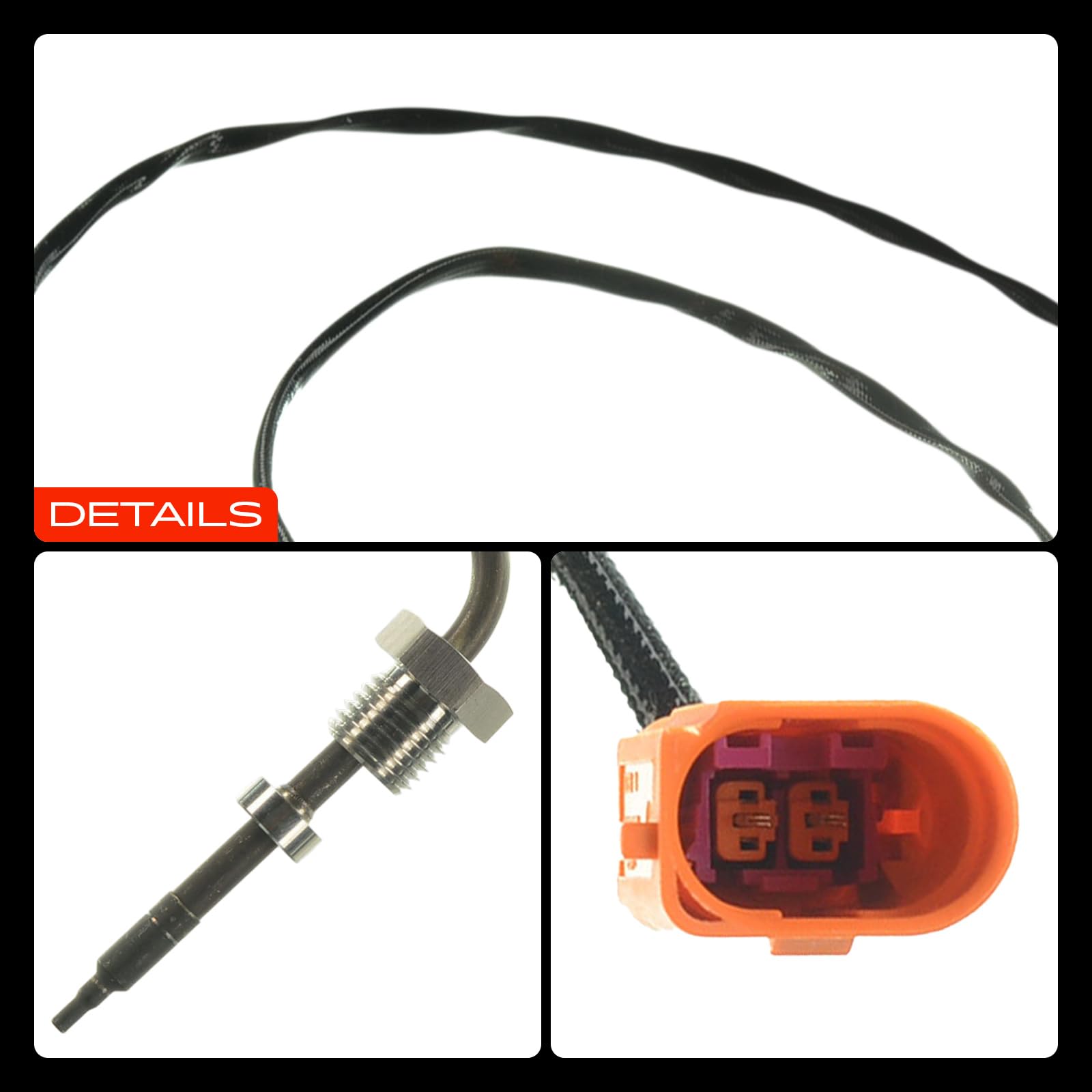 Frankberg Sensor de temperatura de los gases de escape después del filtro | 070906088AF; Compatible con: T.r.a.n.s.p.o.r.t.e.r V plataforma/chasis 7JD 7JE 7JL 7JY 7JZ