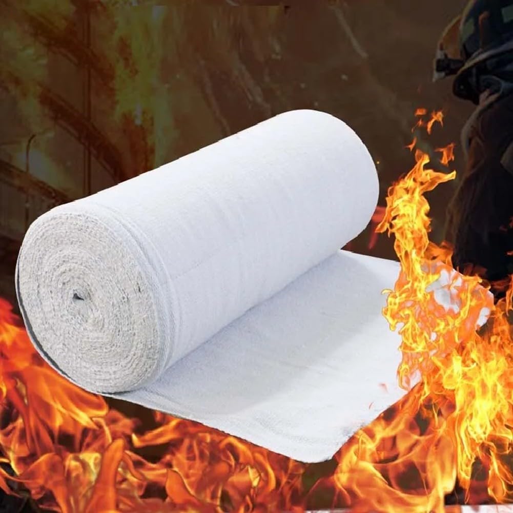 SPORTARC Couverture ignifuge résistante aux hautes températures, tissu ignifuge en fibre de céramique de 2 mm d'épaisseur, isolation thermique 1260 ℃