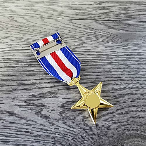 FOTN US Silver Star Full Size Medal Souvenir Badge - The American Commendation Star Silver Star Military Medal, Black3