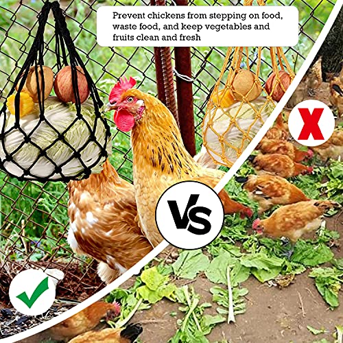 HüHner Futterkorb Aus Edelstahl Mit Aufhängekette - 23x23x23cm Futterspender Für Gemüse