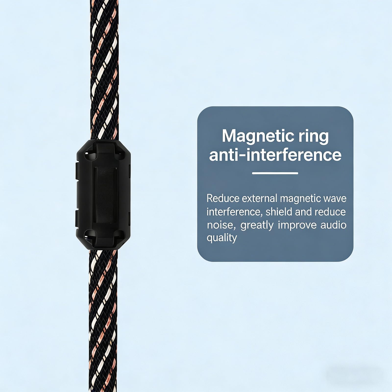 Generisch Cable de sonido estéreo de alta calidad de 1,5 m de largo de 3,5 mm a dos canales con conectores dorados, cable de sonido blindado