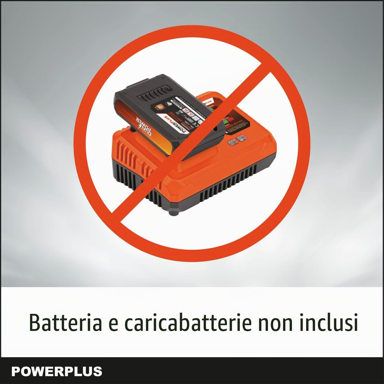 Powerplus Dual Power - Levigatrice vibrante senza fili, 20 V, POWDP50300, carta abrasiva, 187 x 90 mm, 24.000 min-1, con 1 sacchetto per la polvere e 1 foglio di carta abrasiva, senza batteria e