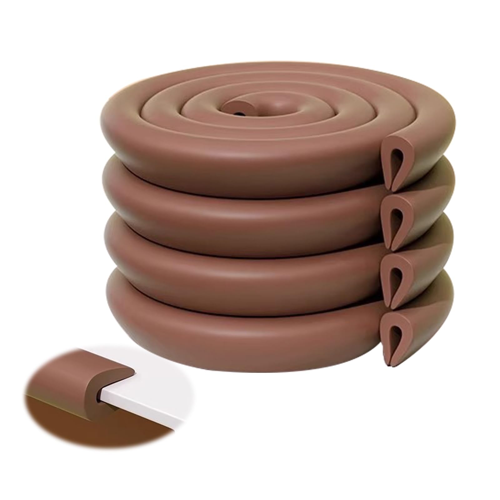 Protector De Bordes De Esquina: Juego De Protección Infantil, Protectores De Bordes Afilados Y Protectores De Seguridad For Muebles, Mesas, Chimeneas Y Encimeras, De Alta Densidad(Curry,8M)