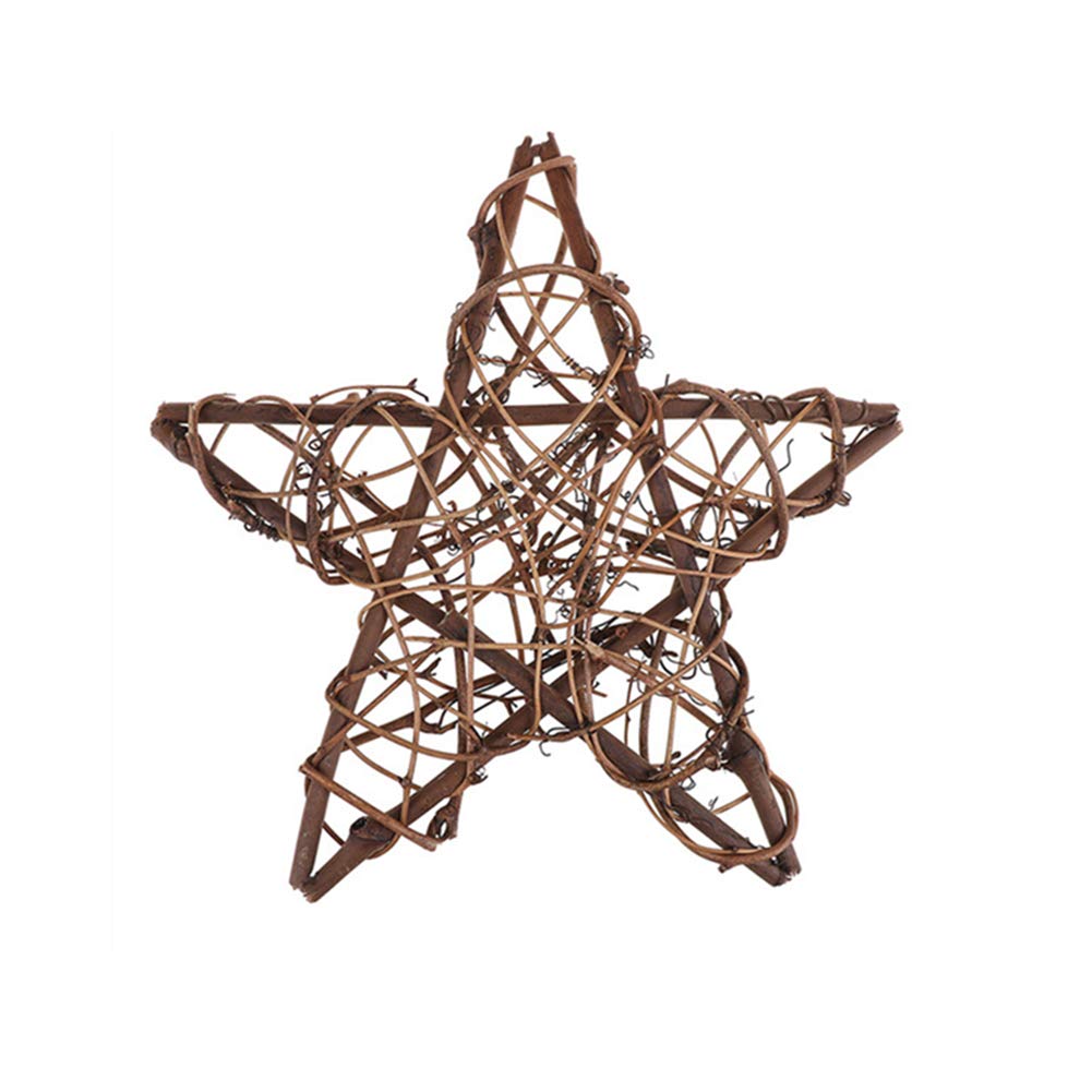 Inzopo Pentagram Rattan Star Frame Artificial Flowers Wreaths Christmas Decoration For Home Diy Handmade Door Hanging Wedding Wall
