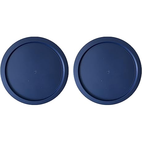 Pyrex 6" Storage Plastic Cover 4 Cup Bowl Dish 7201-PC Blue (2-Pack)