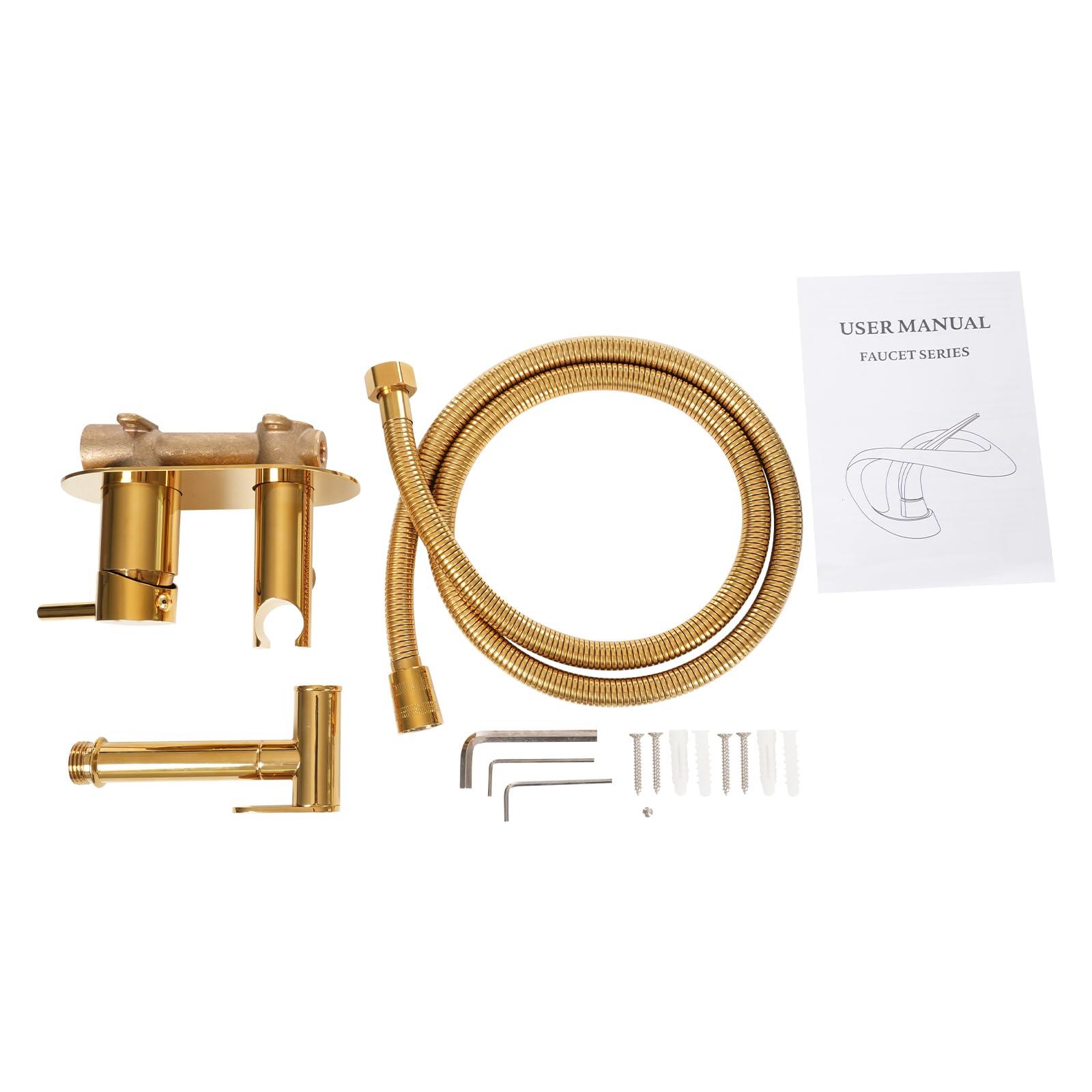 Bidet Spruzzatore a mano per WC, in acciaio inox, attacco G1/2, adatto per rubinetti, set con tubi doccia, bidet per WC