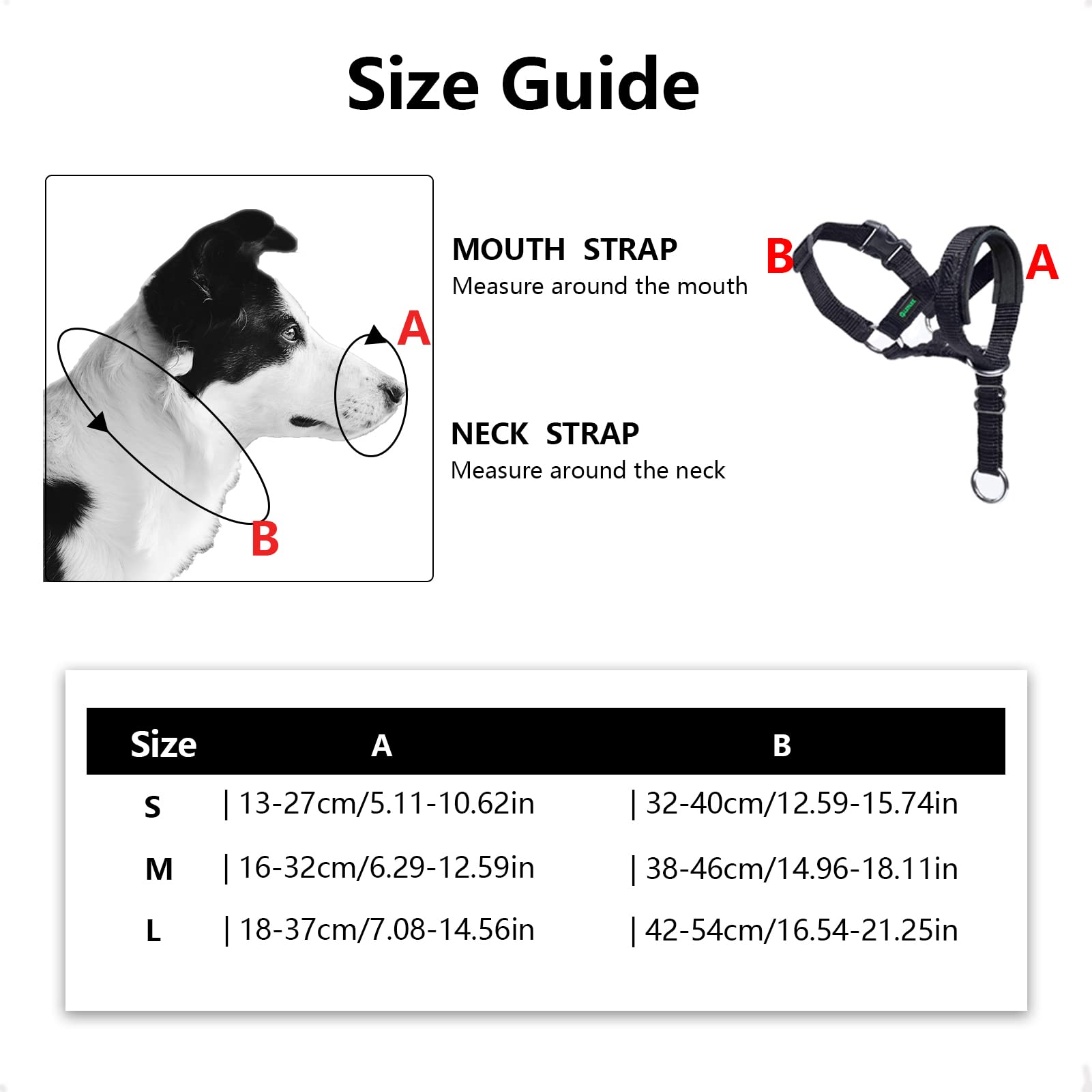 ILEPARK Collare per Cane Cone Cinturino di Sicurezza, Cavezza da Testa per Cane, Regolabile e Facilmente controllabile (L, Blu)
