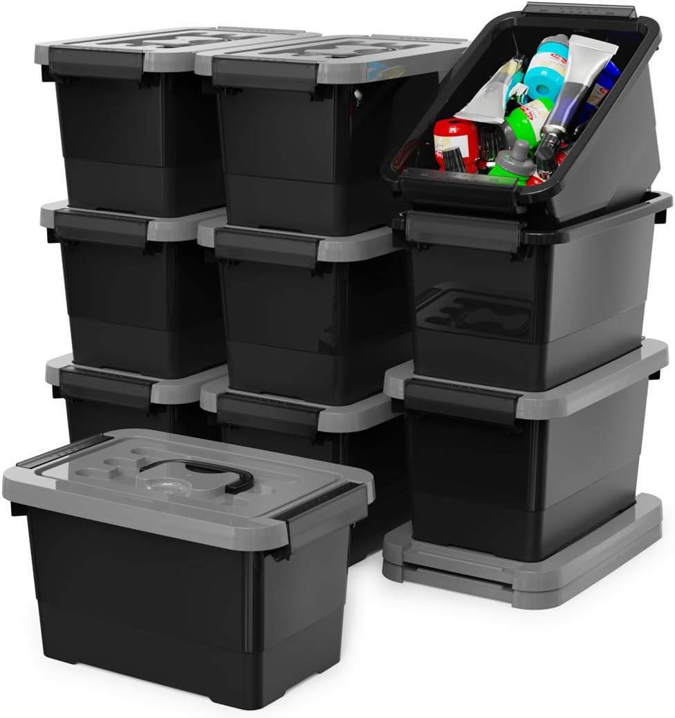 Amazon.com - Life Story 6-Pack Stackable Plastic Storage Bins w/Handles ...