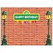 Allenjoy 8x6ft Cartoon Brick Wall Street Backdrop Party Supplies High Lamp Post Photography Background for 1st First Girl Boy Baby Shower Birthday Events Decorations Cake Smash Photoshoot Props Favors
