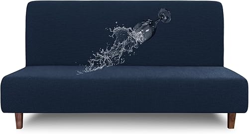 Vista 8 de Easy-Going Funda 100% impermeable para futón, con impermeabilidad doble para futón, funda de sofá jacquard elástica, protector de muebles a prueba