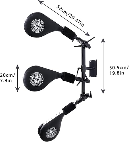Miniatura 2 de Almohadillas de taekwondo montadas en la pared, soporte para objetivos de entrenamiento de taekwondo, 3 objetivos de patada para adolescentes y