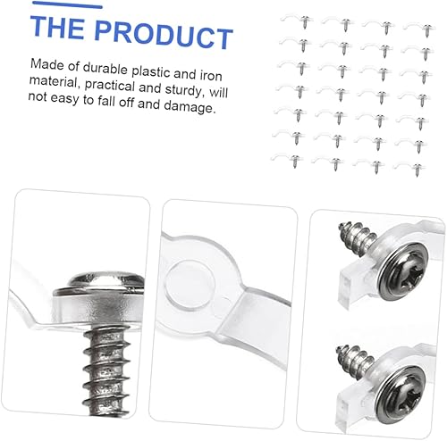 Miniatura 6 de ARTIBETTER 100pcs Screw Mounting Clip LED Lights Strip LED Light Strip LED Strip Bracket Strip Light Mounting Holder LED Light Bars Car Retainer