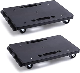 Kavlium Furniture Dolly,Furniture Movers Dollys with Wheels,Moving Dolly 4 Wheels Heavy Duty,4 Wheels Small Flat Dolly with 500lbs Capacity, 2 Pack, Black