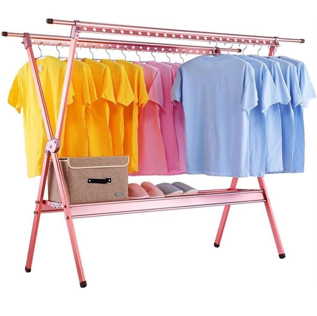AZHKJKZH Clothes Airer Collapsible Clothes Drying Rack Laundry Stainless Steel For Indoor Outdoor Indoor Outdoor