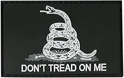 Rapdom Tactical Rubber Patch Gadsden Flag Cap, Black, 3