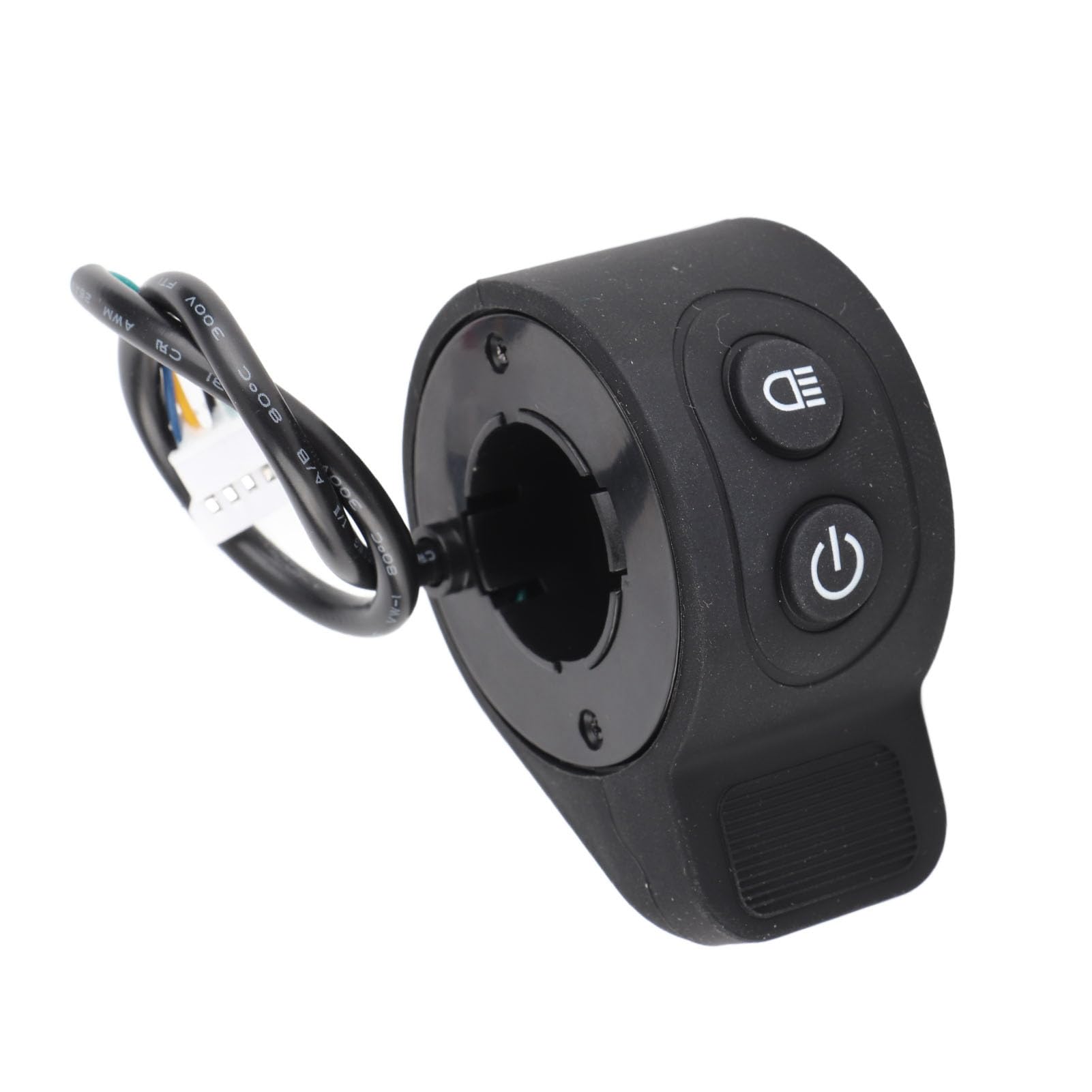 Acceleratore per Scooter Elettrico, Acceleratore a Rotazione Acceleratore a Pollice 5 Porte Porta ABS Scooter Elettrico Interruttore Integrato Acceleratore Acceleratore