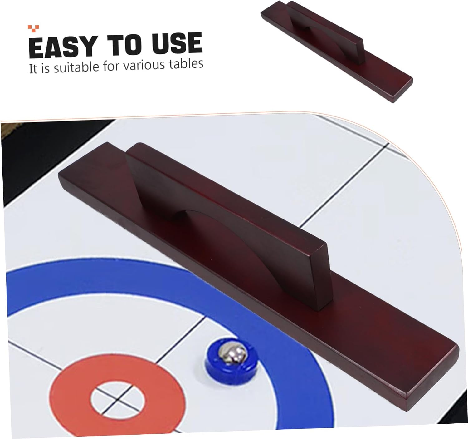 KICHOUSE Shuffleboard Cleaning Brush Shuffleboard Table Brush Wooden Bristles Easy to Clean Accessory