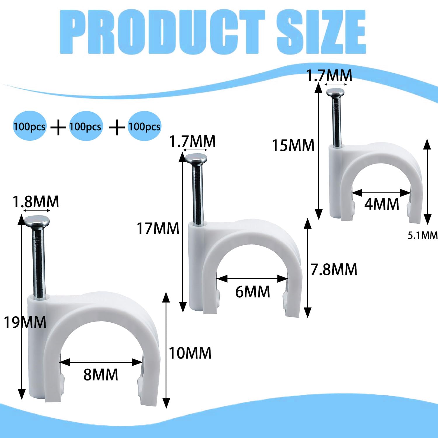 300 Fascette Stringicavo Per Unghie, 10 Mm, Morsetti Per Cavi - Foto 10