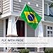 Anley Fly Breeze 3x5 Foot Brazil Flag - Vivid Color and Fade proof - Canvas Header and Double Stitched - Brazilian National Flags Polyester with Brass Grommets 3 X 5 Ft