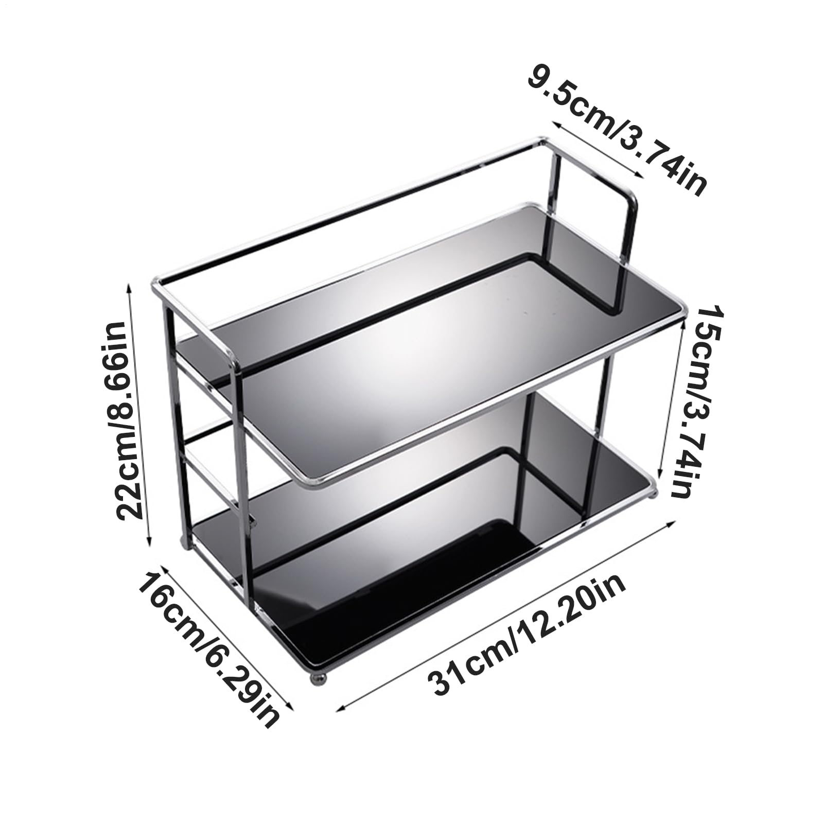 Getränkehalter – Eisen-Acryl | Metallregale | Mehrstufige Tischregale Für