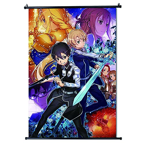 Sword Art Online Japan Anime Fabric Wall Scroll Poster Size 30x45cm(12 x 18 in)