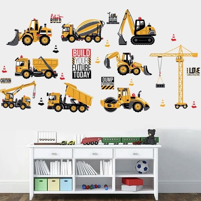 Vinilo Decorativo Camión Excavadora para Niños miniatura 4