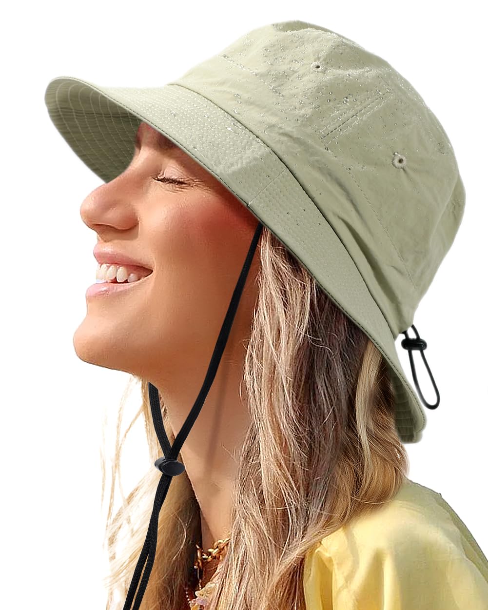 Waterproof Bucket Hat for Women Men Rain Hat UPF 50+ Wide Brim Boonie Sun Hat Foldable Summer Floppy Beach Fishing Safari Hat