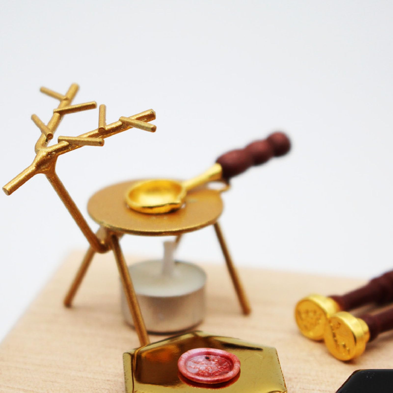 Set di sigilli per ceralacca per casa delle bambole, accessori per casa delle bambole, multiuso, innovativi, squisiti timbri per ceralacca in miniatura (motivo natalizio)