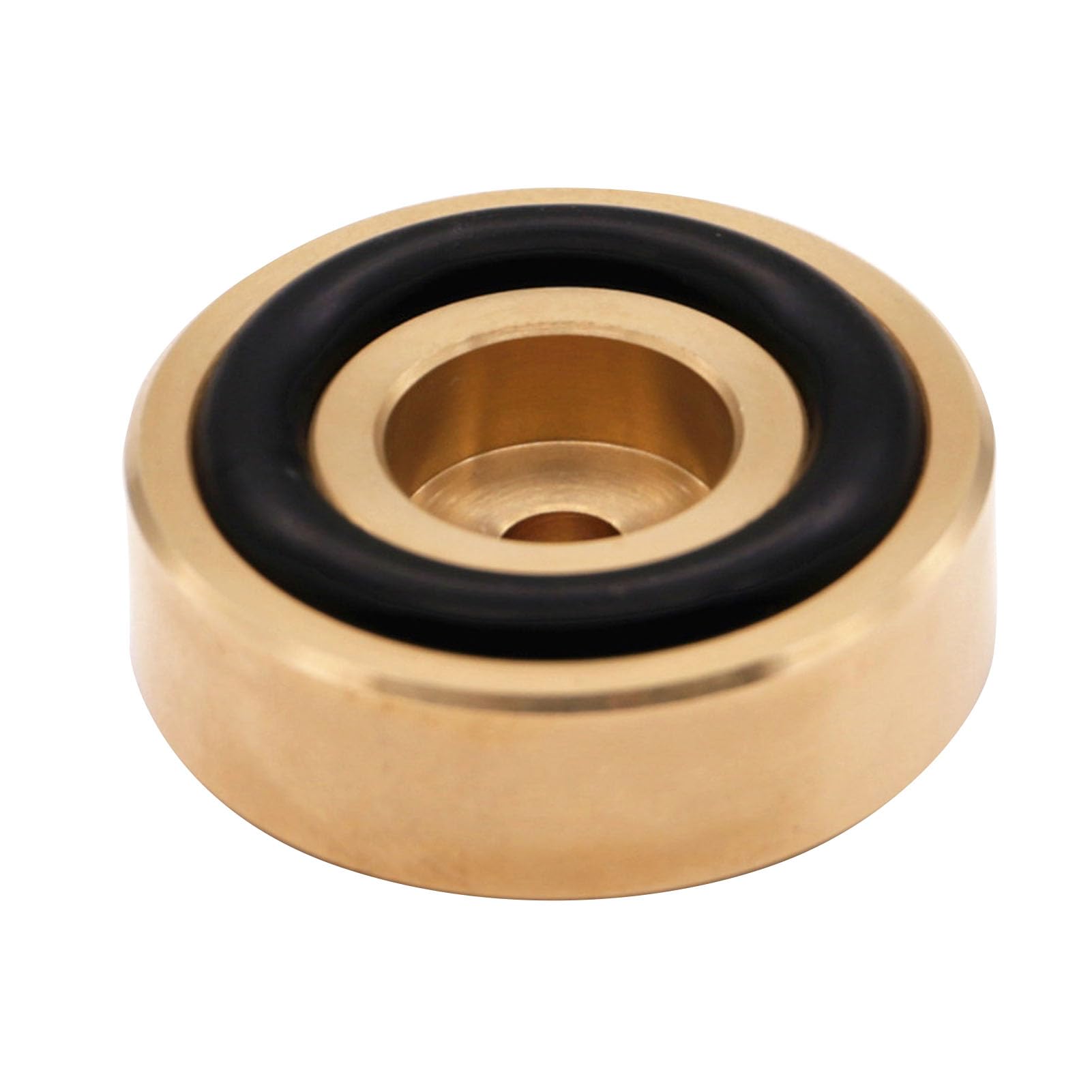 Wakects Piedini per Tagliere in Ottone da 4 Pezzi con Cuscinetti in Gomma Piedini Isolanti per Altoparlanti Set di Montaggio a Vite per Taglieri da Cucina Amplificatore HiFi Giradischi DAC Base