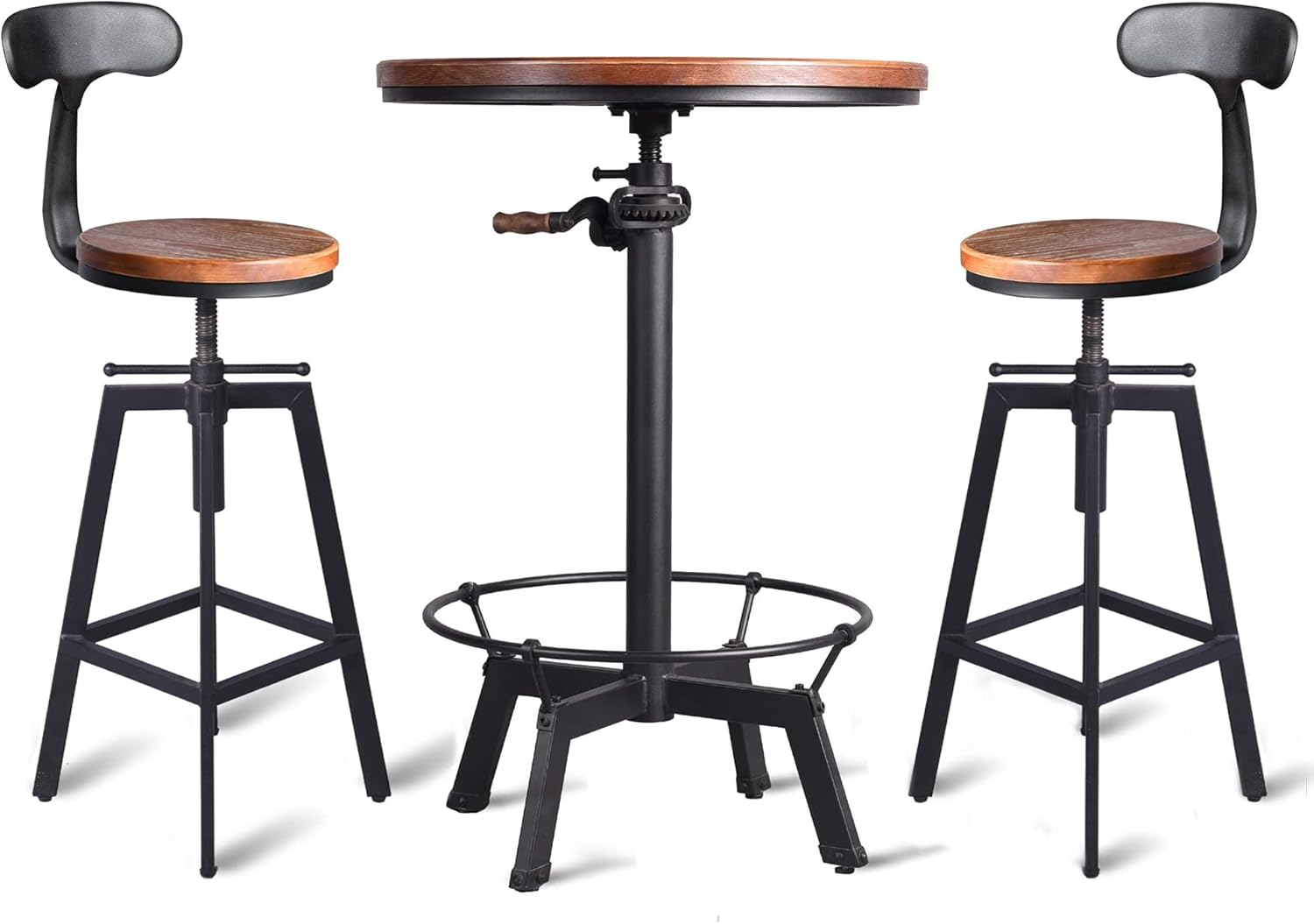 FUBIRUO Small Kitchen Table Set, 3 Piece Pub Table Set