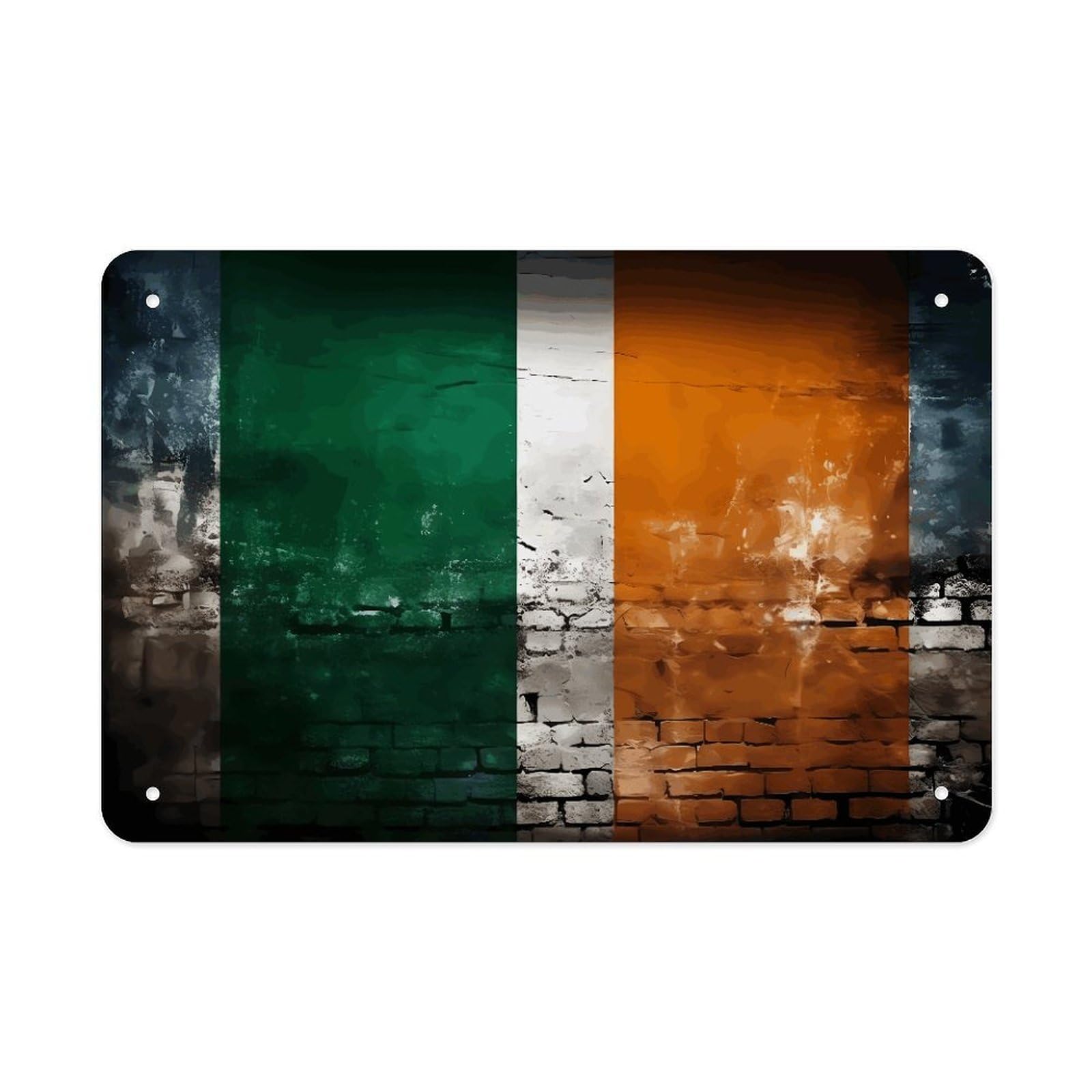 Fodpand Style Flag Pattern On Wall Wall Art Metal Signs Tin Sign
