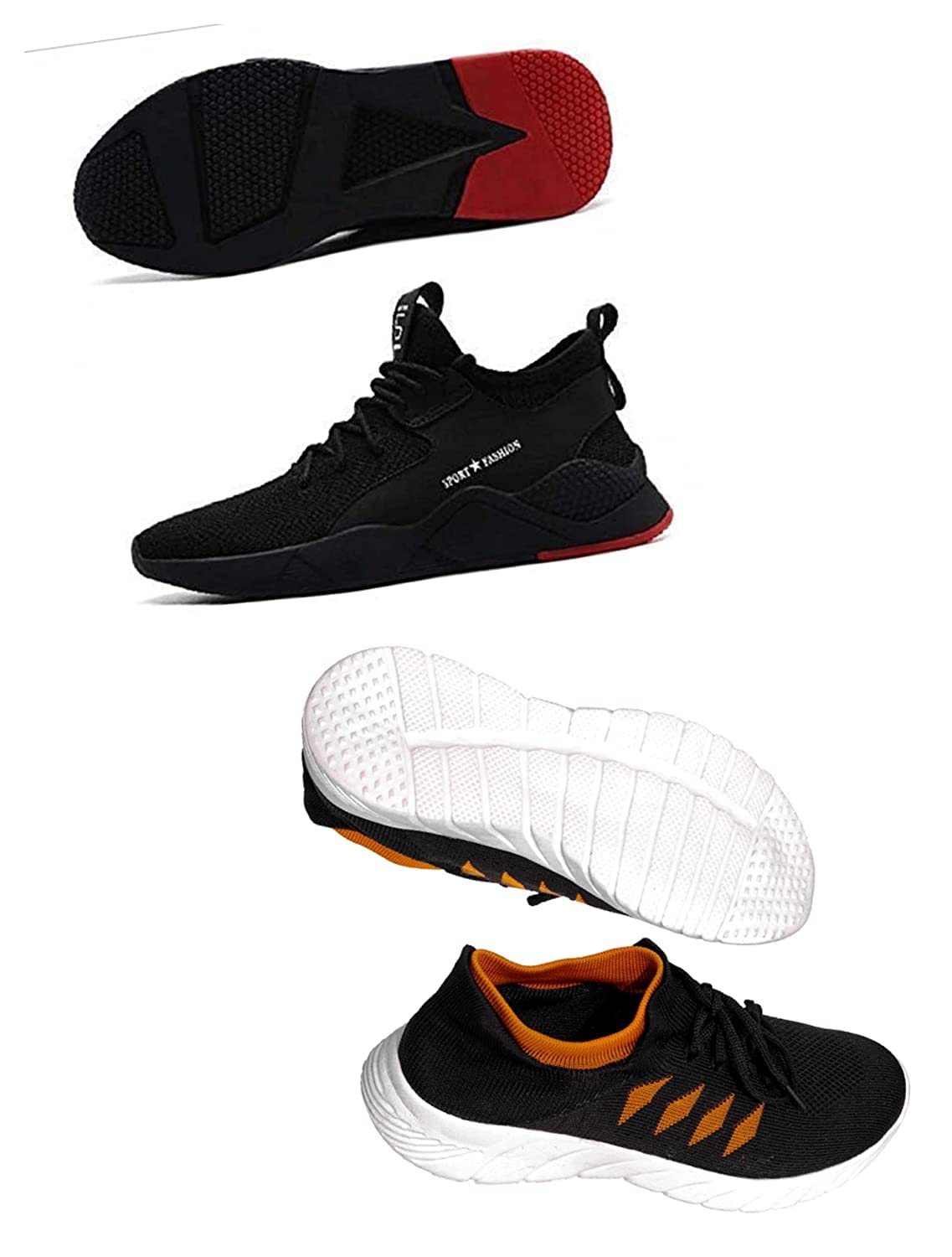 ONTOUR Comfortable and Lightweight Lace Up Casual Sneaker | Running | Gym | Sports Shoes for Men Combo Pack of 2 (Numeric_10) Multicolor (B0C38WRNXM) Amazon Price History, Amazon Price Tracker