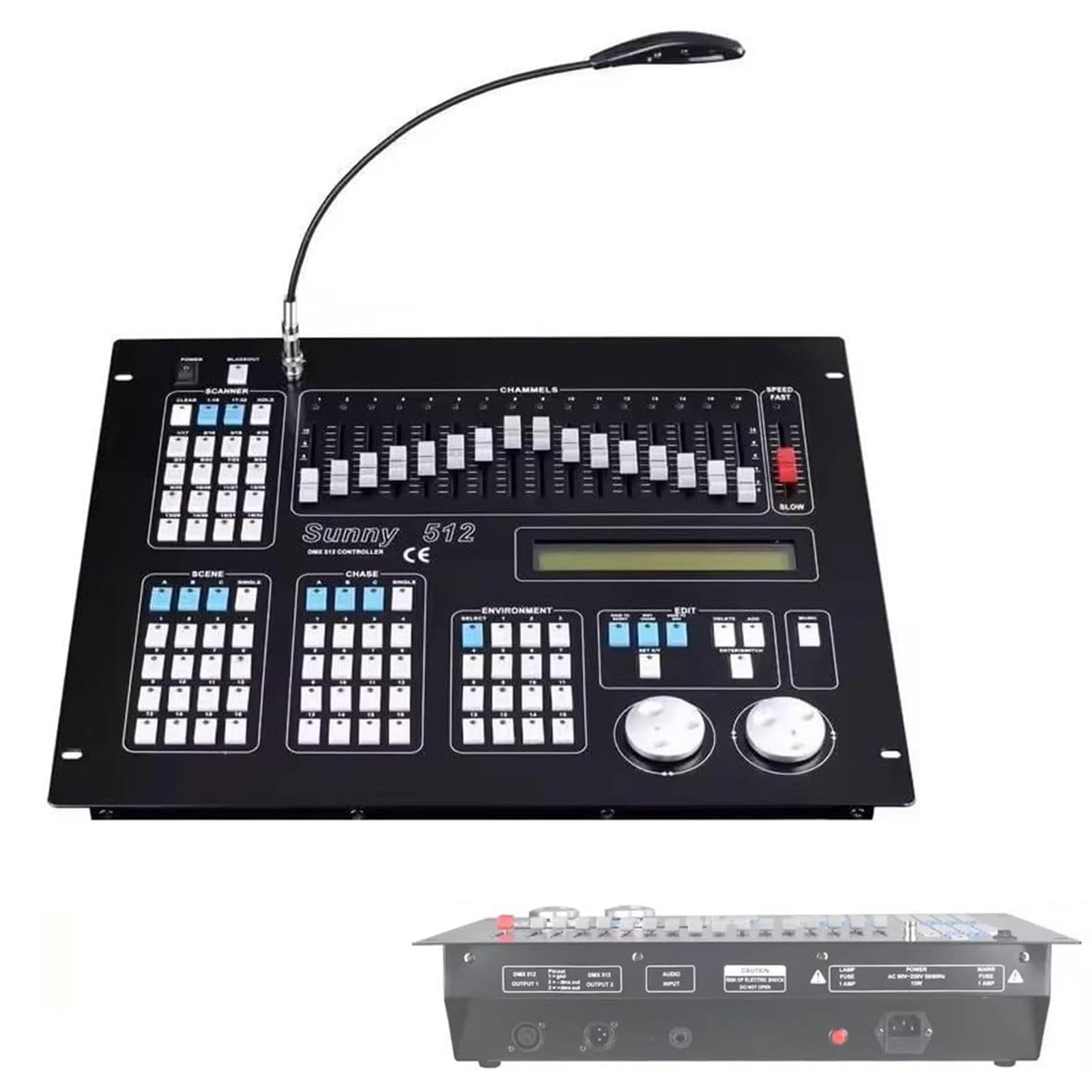 Console D-Mx 512 Pannello Controller Console Illuminazione,Controller per Luci da Palcoscenico Mixer Luci di Controllo Luci da Palco per Moving Head Luce da Discoteca