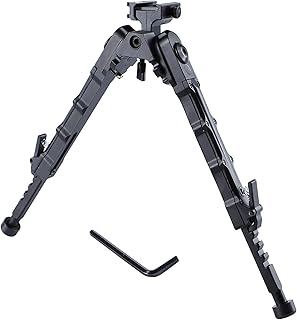 7.5 to 9 Inches Adjustable Bipod with 360° Swivel Bipod, Easy Carry Folding Steady Bipod, Heavy Sturdy Portable Rail Bipods with Quick Release Mount Bipod - Satmem