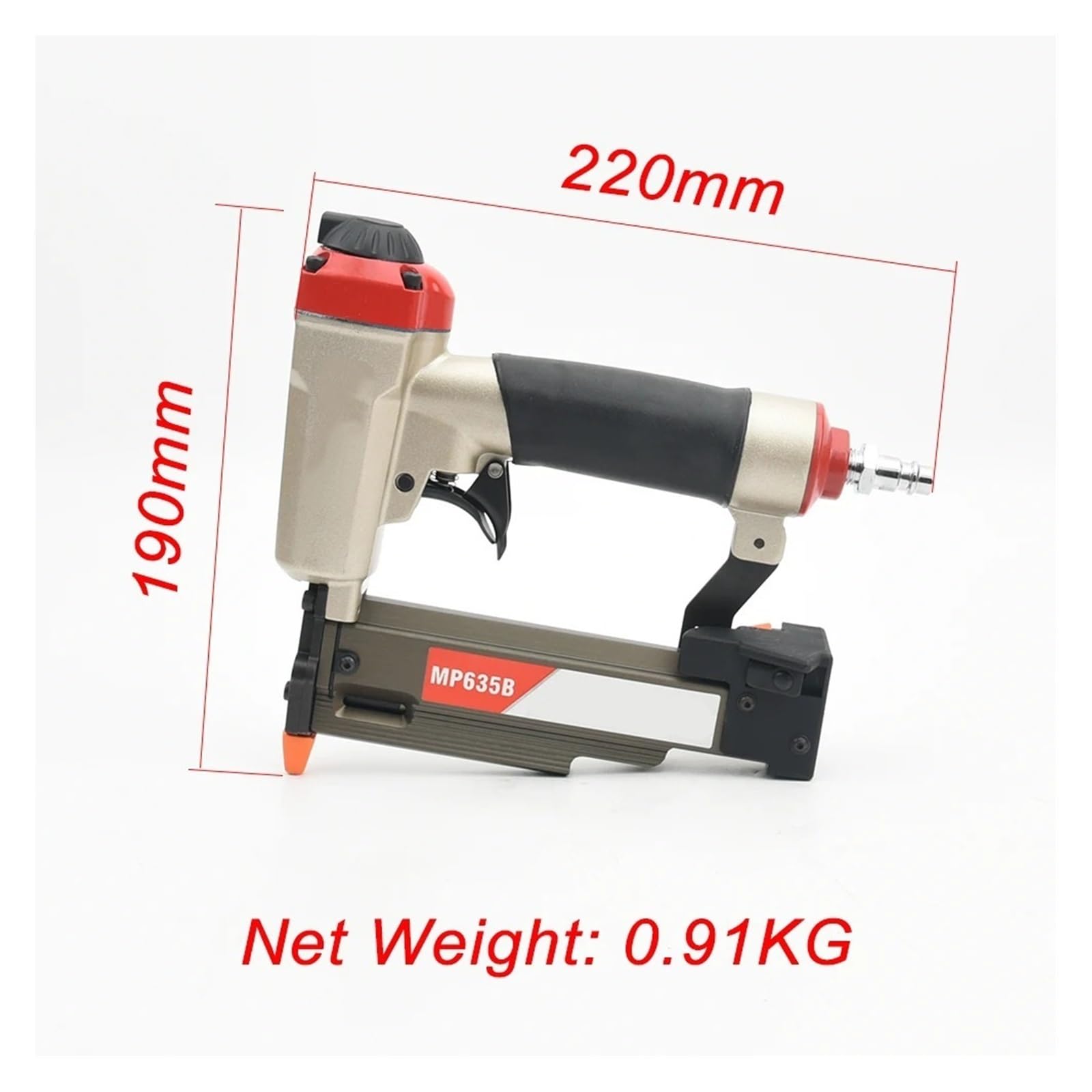 Pistola sparapunti pneumatica senza olio Uso della micro chiodatrice pneumatica MP635B 23Ga for cucitrice meccanica silenziosa con perno senza testa da 12-35 mm