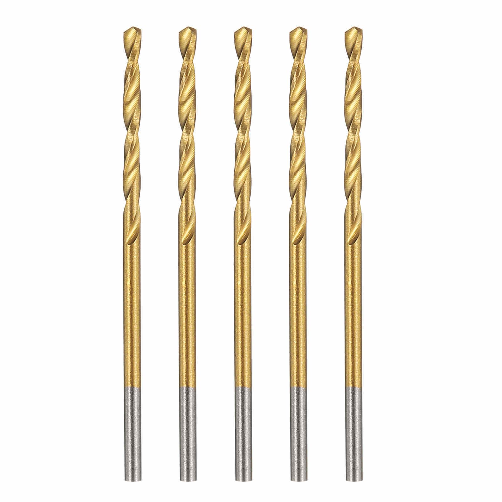 Kozelo 5pcs Drill Bit - [1.5mm Diameter] M42 8% Cobalt HSS Cutting Tool for Machining Hard Metal Stainless Steel Woodworking Handicraft Use, 135° Cutting Angle TiN