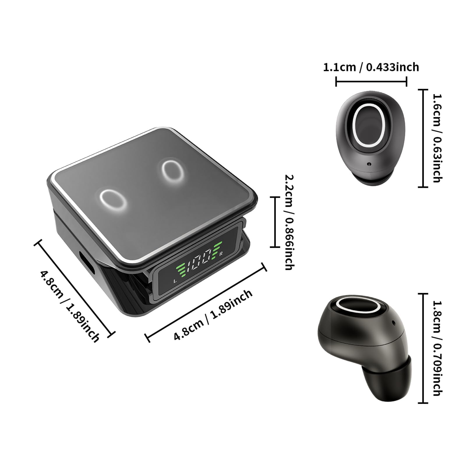 Mini auriculares in-ear inalámbricos Bluetooth inalámbricos Sleep Headphones Pequeños auriculares para dormir de lado Invisibles Auriculares para orejas pequeñas Inalámbricos Auriculares Inalámbricos