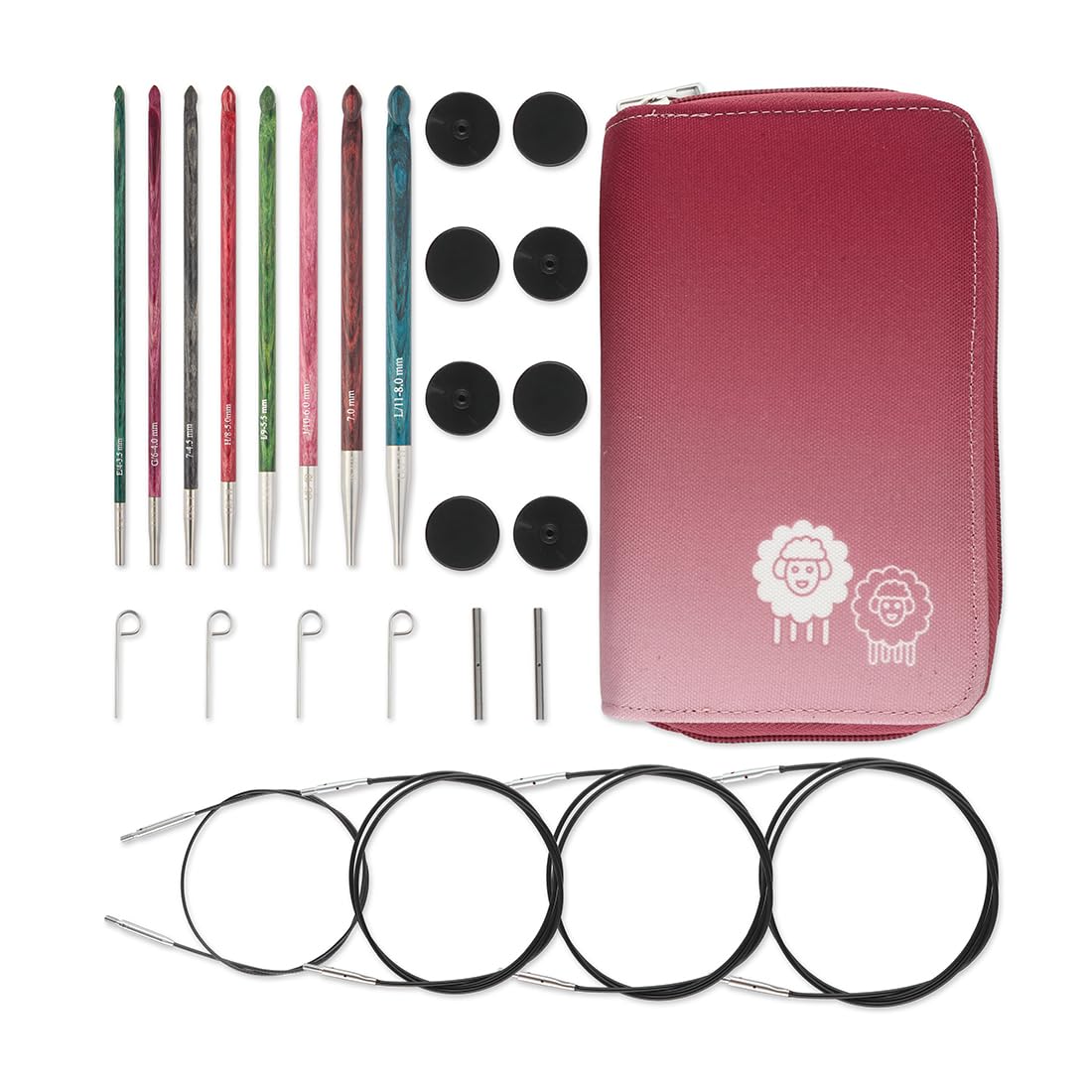 KnitPro Dreamz Deluxe Afghan/Tunisian Crochet Hook Set | 8 Sizes (3.5mm to 8mm)