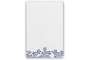 Indigo Blue Floral Notepad: Capture Your Thoughts in Style