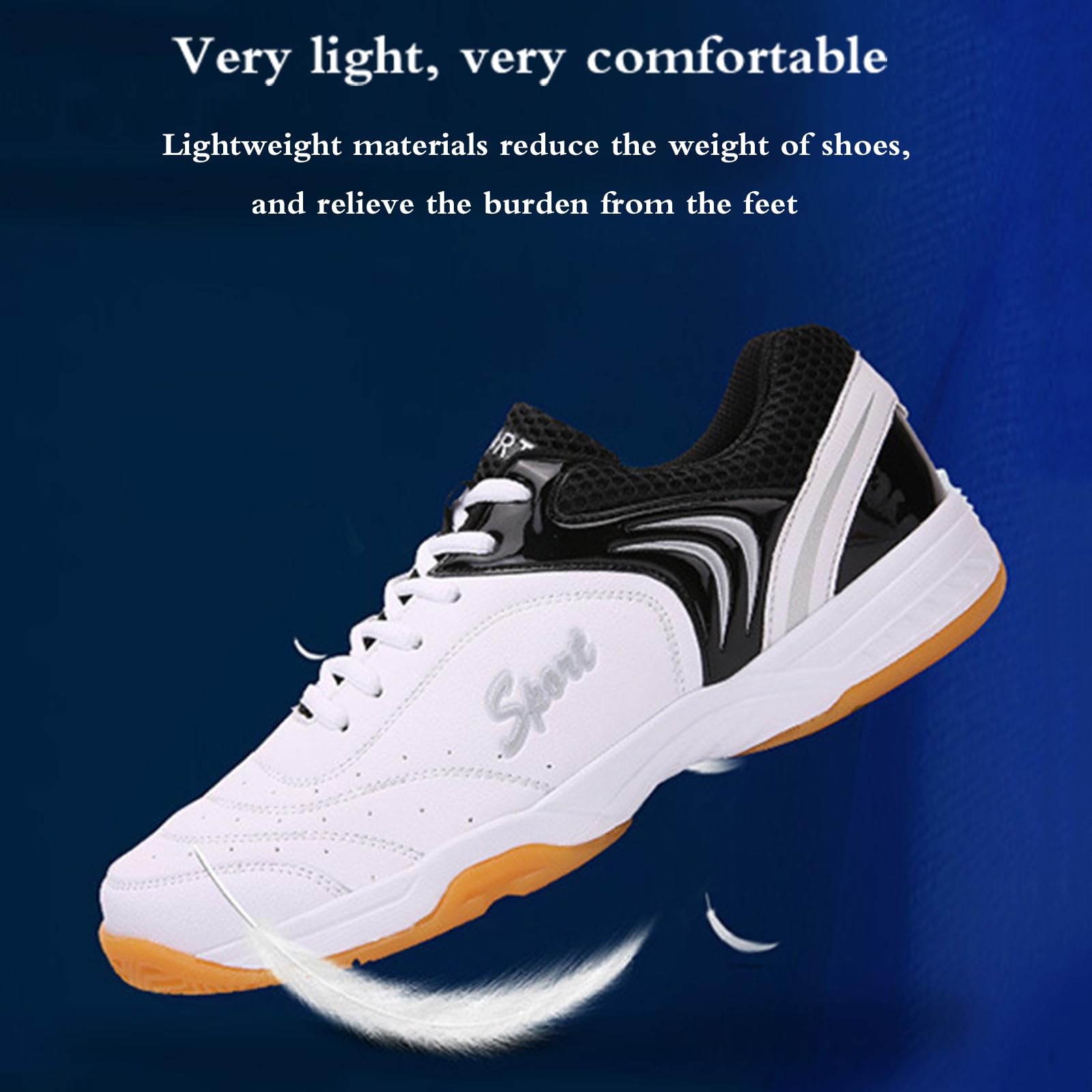 Zapatillas Ligeras De BáDminton,Zapatos De Tenis De Mesa,Zapatillas De Tenis De Mesa Hombre,Non-Marking,Antideslizantes,Transpirables,Unisex,para Tenis,BáDminton,Caminar,Gimnasio